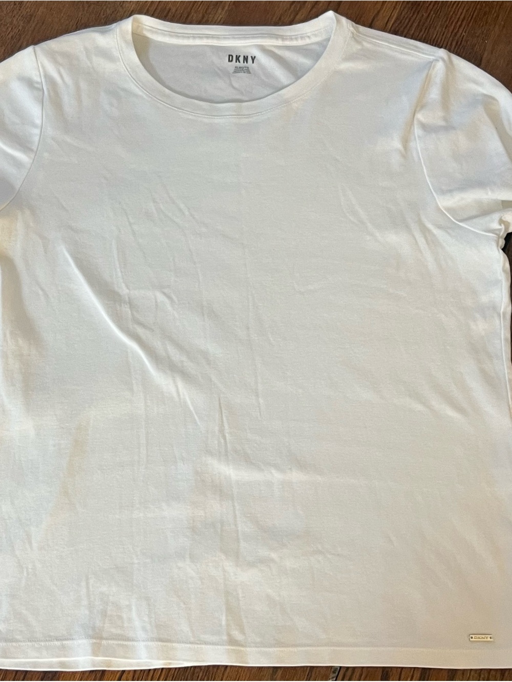 DKNY White Crew Neck Short Sleeve Tee